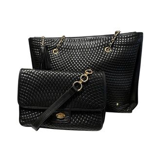 Bally Black Shoulder Bags  with Gold-Tone Hardware